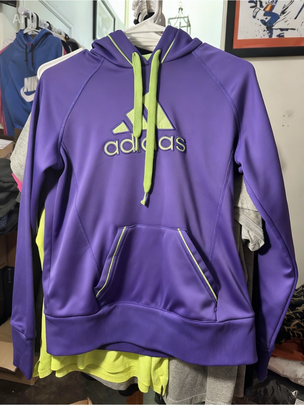 Adidas ClimaWarm Performance Pullover Hoodie with Thumbholes